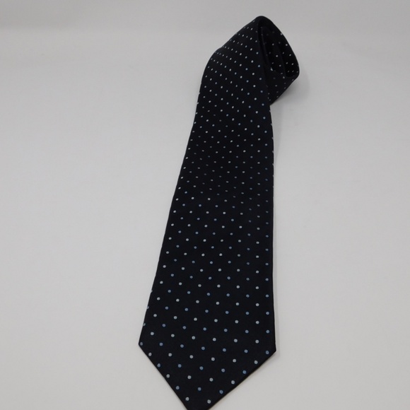 Armani Callezioni Men's Necktie Multicolor Blue Polka Dot Silk Geometric Tie - Picture 3 of 6
